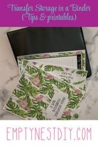 3 Ring Binder Organization for Small Transfers