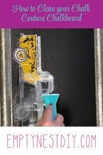 how to clean chalk couture paste off of a chalkboard