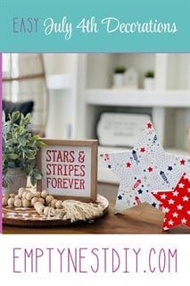 Easy July 4th Decorations featuring Chalk Couture & More via @emptynestdiy