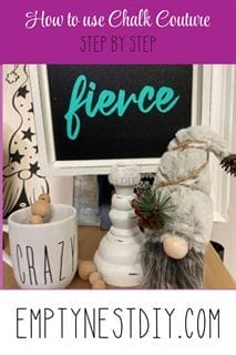 How to Use Chalk Couture (How to Make a Chalk Project) via @emptynestdiy