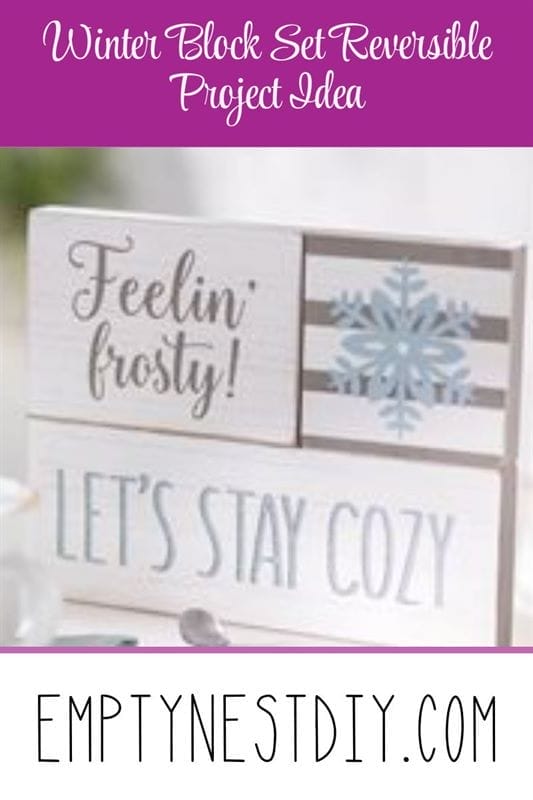 Get ready for winter with this fun and creative winter themed wooden block set! Make your own custom designs with chalk paste and chalk couture from Empty Nest DIY. #woodblockset #chalkpaste #chalkcouture #winter via @emptynestdiy