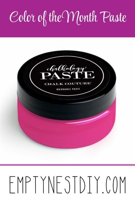 Looking for a new color to add to your Chalk Couture collection? Check out our limited edition monthly chalk paste color! Our Chalk Couture Color of the Month Paste is perfect for all of your DIY home decor projects. Don't miss out on this unique color that is only available for a limited time! #chalkcouture #colorofthemonth #limitededition #diydecor #emptynestdiy via @emptynestdiy