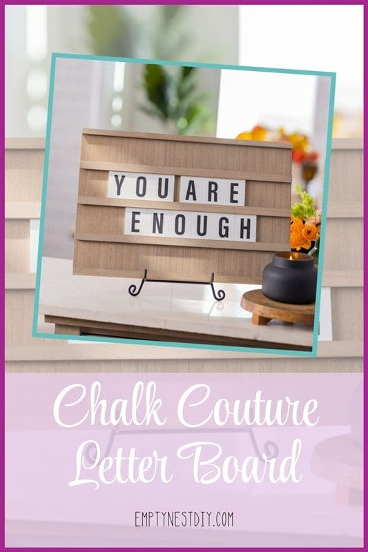 chalk couture letter board with ideas