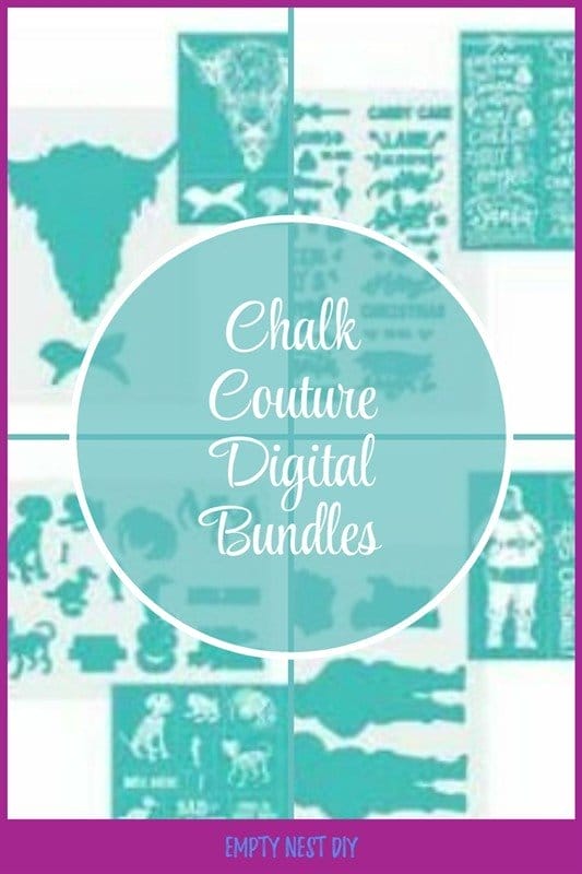 Looking for some inspiration for your next DIY home decor project? Check out our Chalk Couture Digital Bundle, which includes a coordinating digital cut file for select transfers. These files will help you create stunning designs that are sure to impress! Get your bundle today and let your creativity run wild #chalkcouture #digitalbundle #home decor #DIY #emptynestdiy via @emptynestdiy